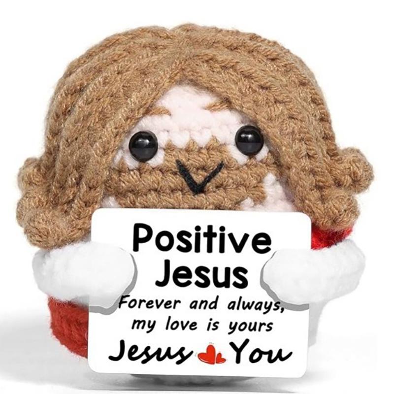 Mini Positive Potato Funny Avocado Duck Cute Knitted Crochet Doll with Card for Women Men Mom Dad Friend Birthday Cheer Up Gifts