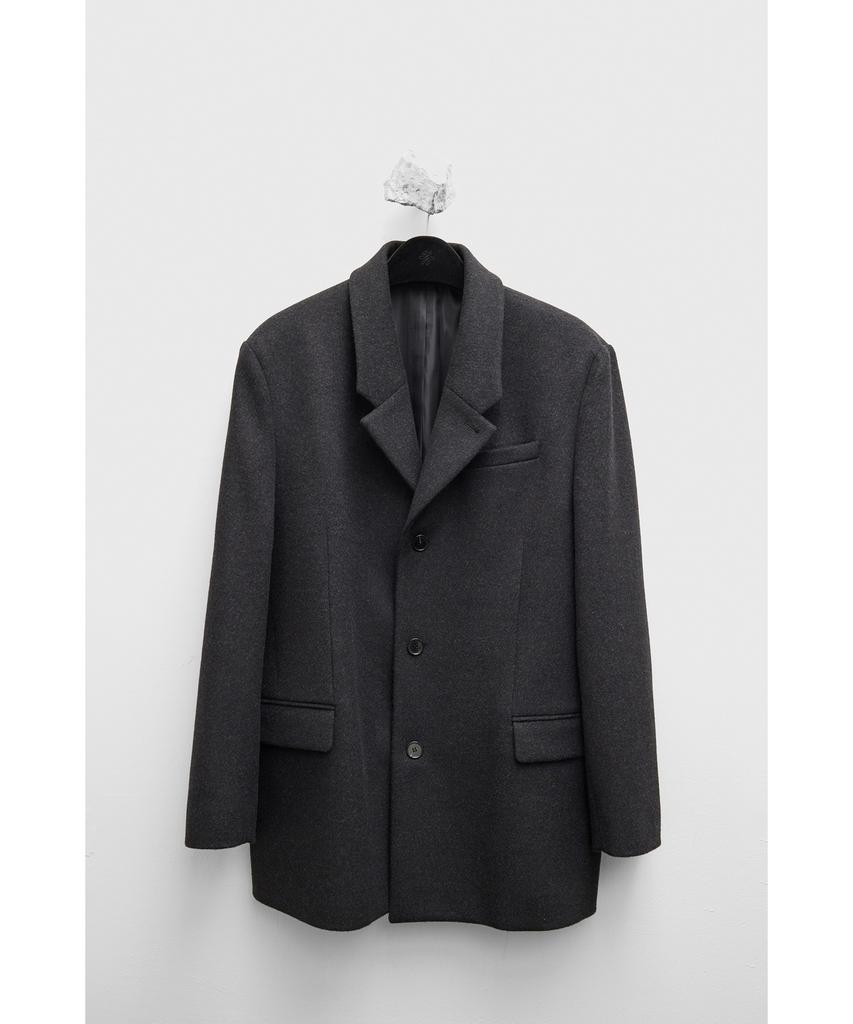 Youth Heavy Wool Half Coat - Charcoal Gray