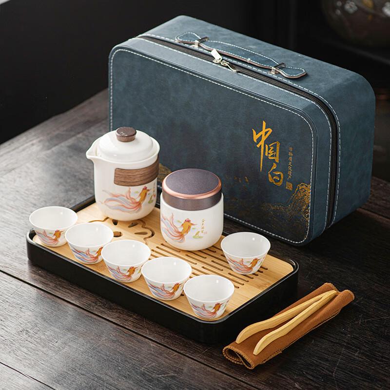 

Xunyi Coarse Pottery Lingxue Travel Kung Fu Tea Set
