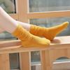 Autumn Winter Children Knee High Long Soft Cotton Socks Kids Solid Candy Color White Folds Stockings for 0-8Y Girls Boy Clothing