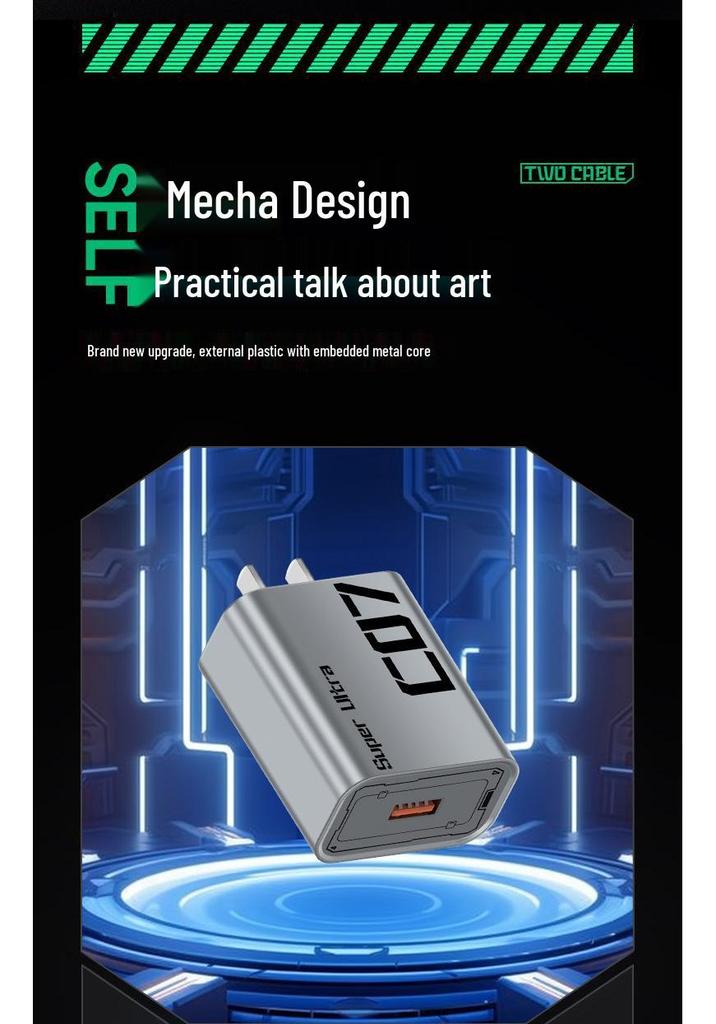 Mecha Style 22.5W Dual-Port Super Fast Charger for Huawei, Android & Apple