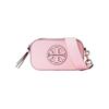 Embossed Logo Embroidered Shoulder Strap Zipper Closure Hardware Leather Camera Bag Mini Women Bags Pink 157633-650