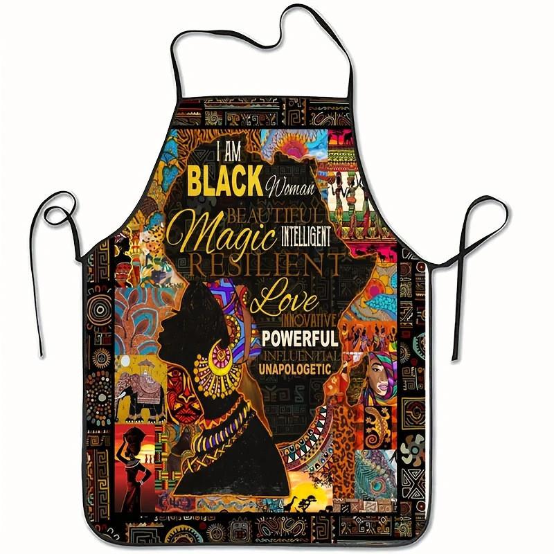 Waterproof Sleeveless Apron With Unique Print For Barbecuing And Creative Styling