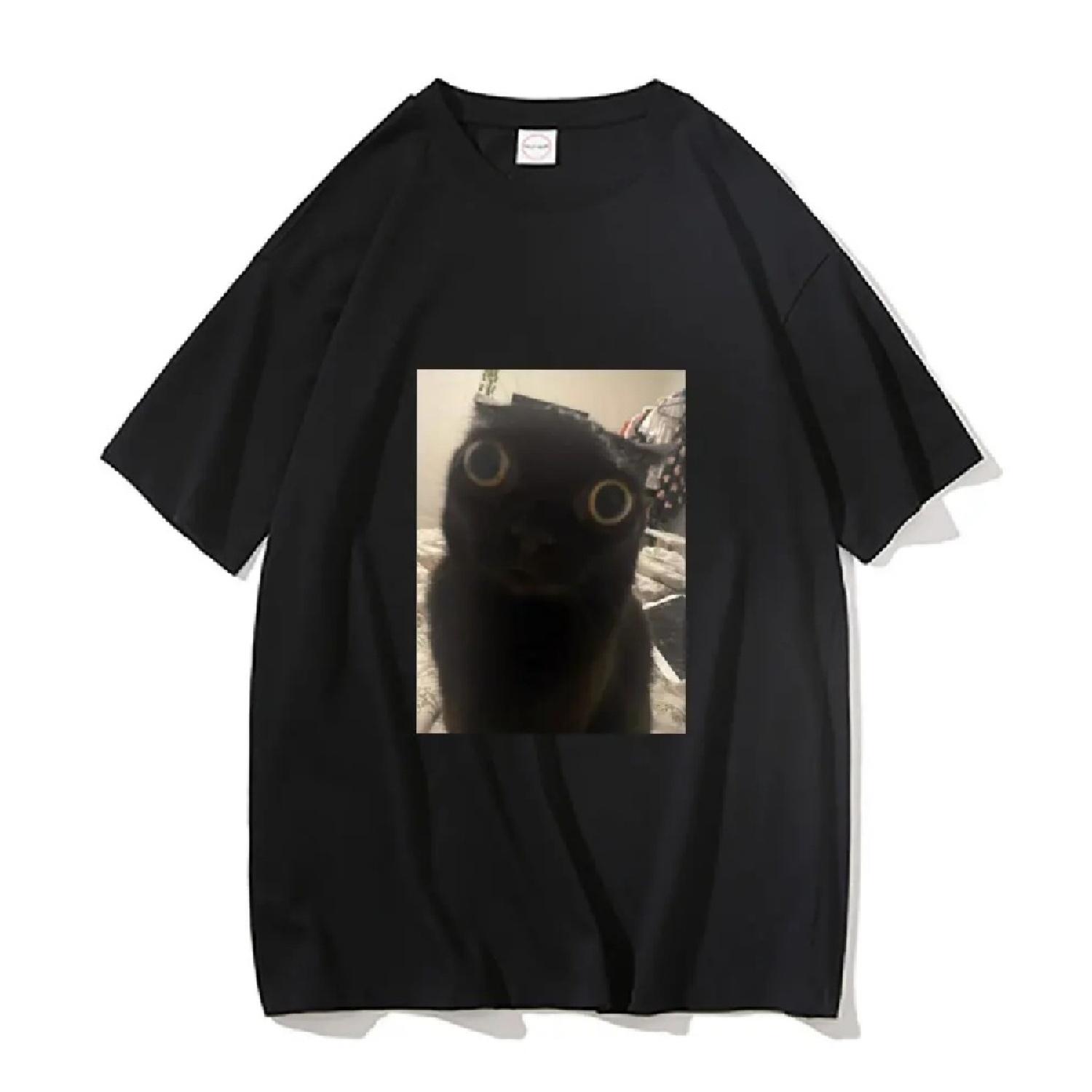 

Jinx Up Close T-shirt Black Cat Pattern Print T Shirts New Fashion Cute Men Women Funny Tshirt Short Sleeve Couple Cotton Tees XXXXXL чорний