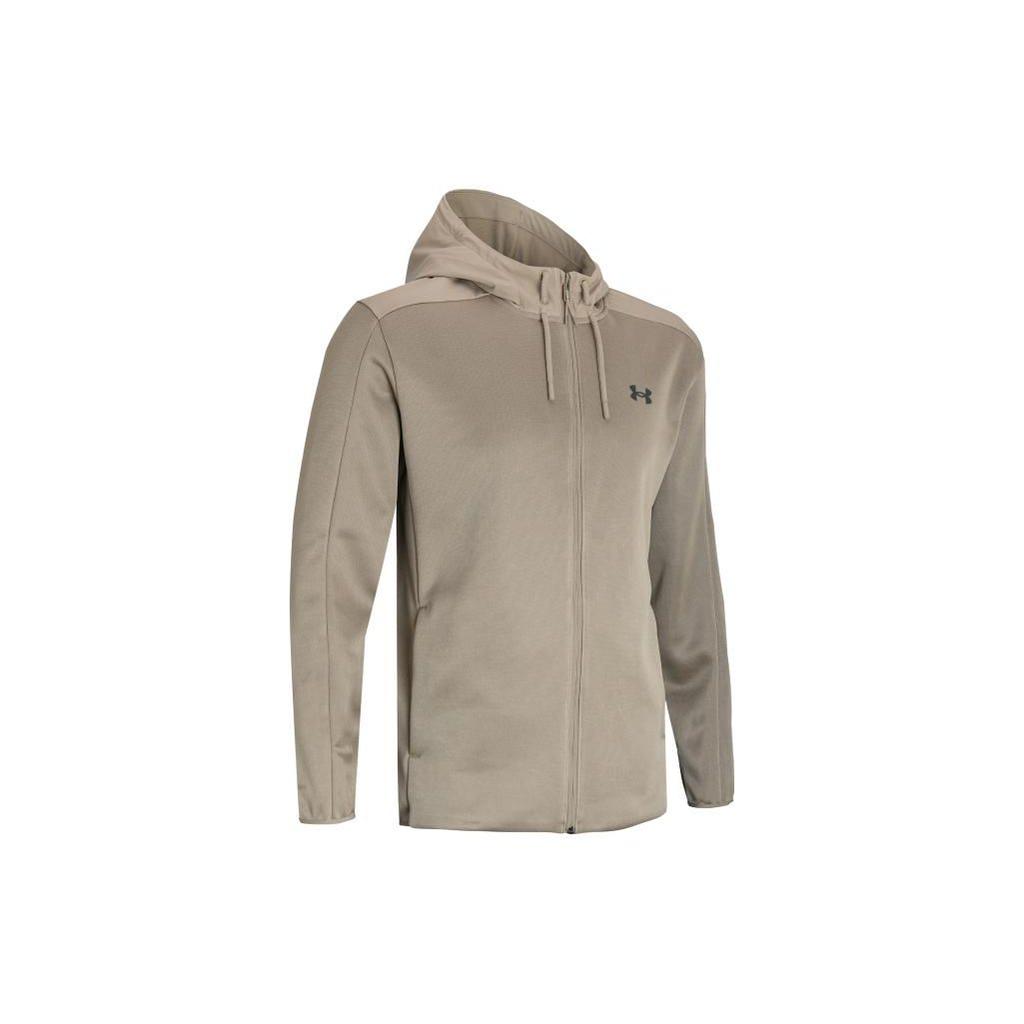 Under Armour Essential Solid Color Training Hooded Jacket Men Jacket Brown 1378824-299