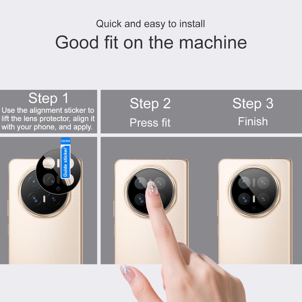 For Honor Magic V6 5G Glass IMAK High Definition Glass Lens Film Self-positioning Version Black Version