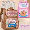 Large Capacity Cartoon Animal  Bookbag Multi-pocket Capybara Backpack Capybara School Bag  Student