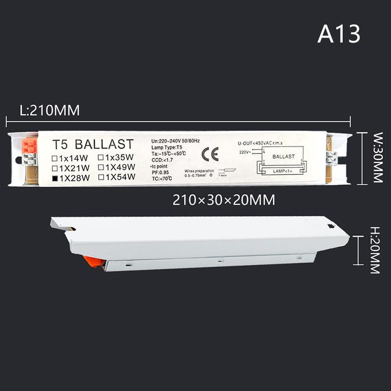 Ac 220-240V Wide Voltage T8 T5 Compact Electronic Ballast Instant Tube Desk Lights Fluorescent Lamp Ballast Home Office Supplies