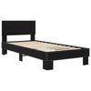 Bed Frame with Headboard Black Oak 80 x 200 cm
