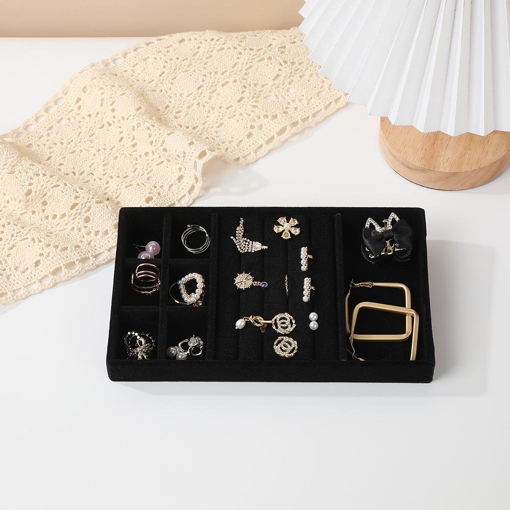 Multi-Style Plush Jewelry Storage Box with Drawers