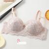 Women's Sexy French Lace Half-cup Bra Thin Top Removable Shoulder Strap Underwire Push-up Bra