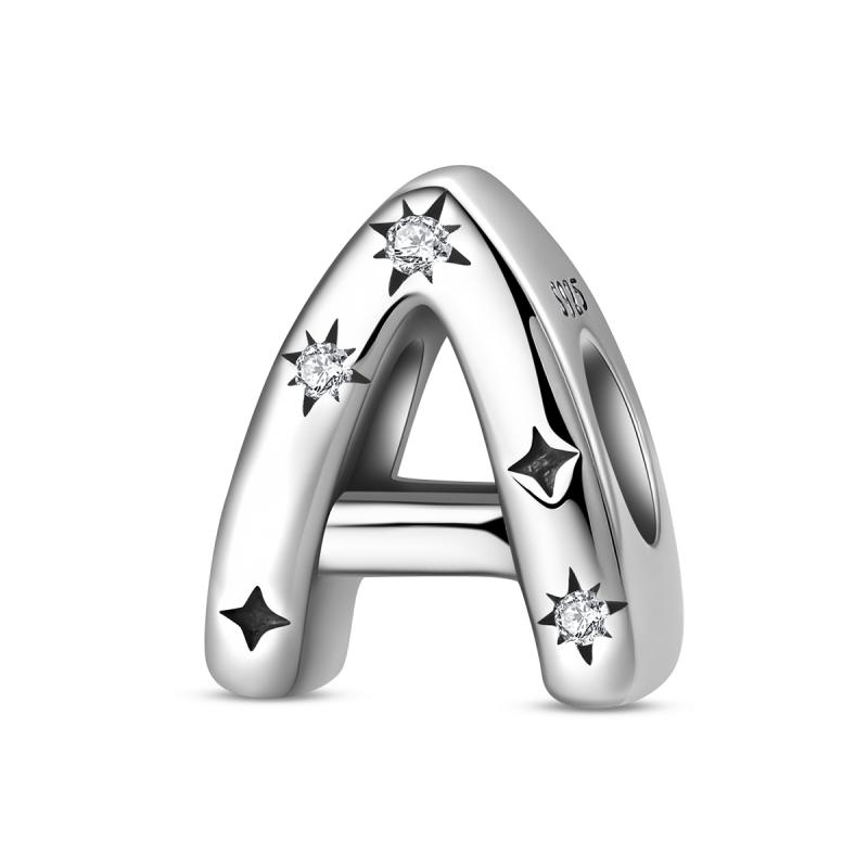 

Hot copper 26 Alphabet AZ Charm Bead Charms Star Shape Letter Bead Charms Suitable for Do It Yourself Bracelets Women Jewellery Making