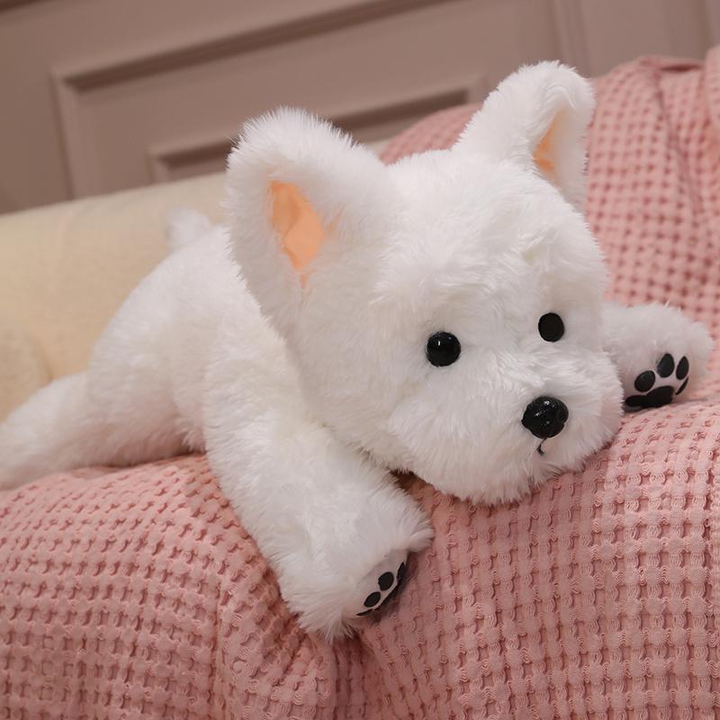Cartoon West Highland White Terrier Plush Toy Cute Soft Stuffed Animal Doll Dog Home Decor Gifts For Friend
