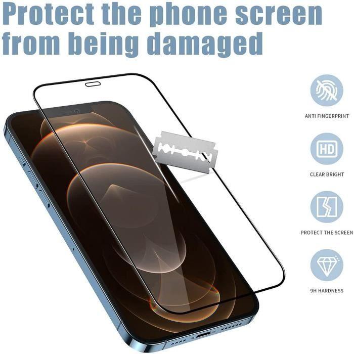 E.F.Connection Displayschutzfolie aus gehärtetem Glas für iPhone 13 (6,1") - 3 Pack