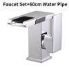 Led Bathroom Rgb Sink Mixer Tap Temperature Sense Waterfall Faucet Change Color
