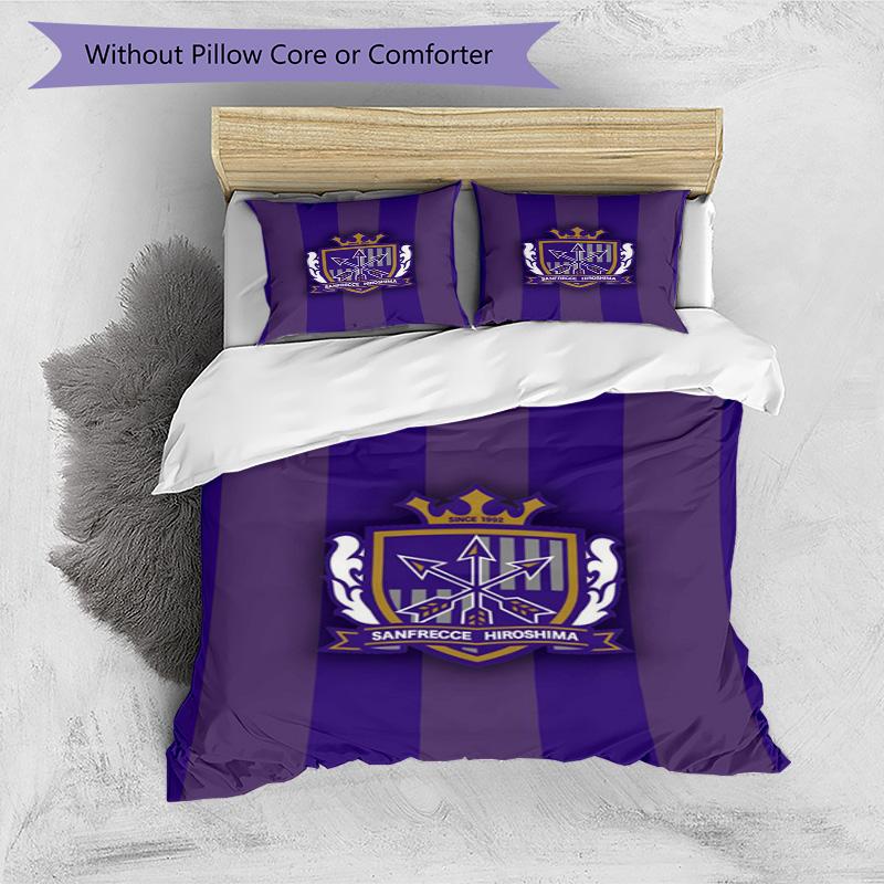 Sanfrecce Hiroshima Printed Pattern Duvet Cover Set – Includes 1 Duvet Cover and 2 Matching Pillowcases Bedroom Decor Christmas Gifts