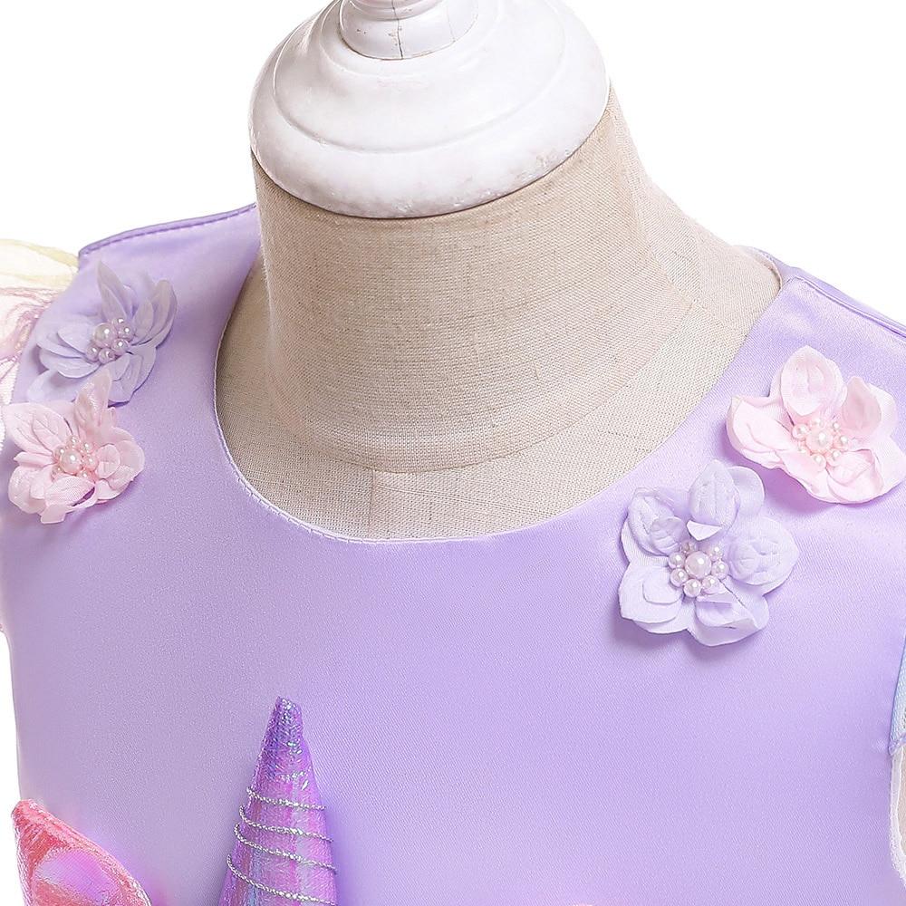 Unicorn Tutu Dress for Girls, Cotton Tutu Skirt, 3-4 Years, 110 Cm, Purple