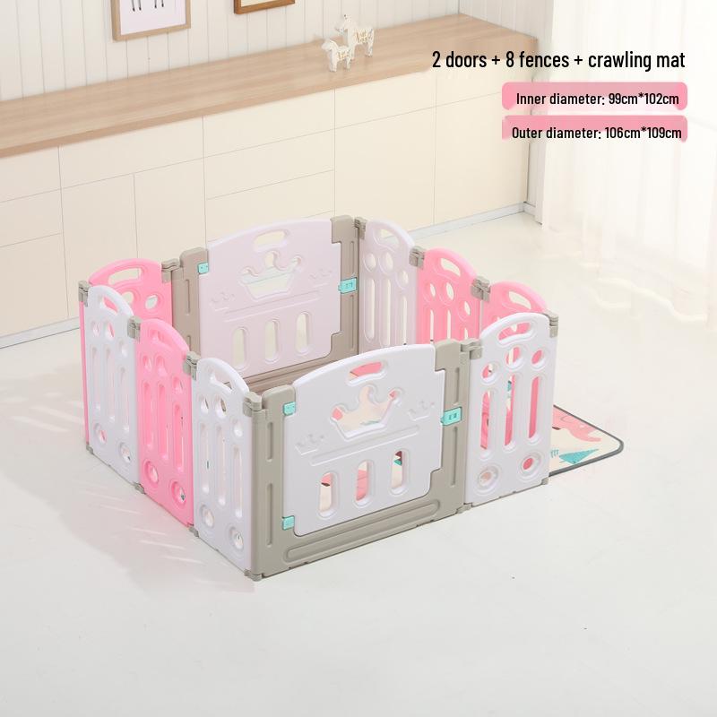 Kids' Indoor/Outdoor Safety Play Fence with Slide - Ideal for Crawling and Walking