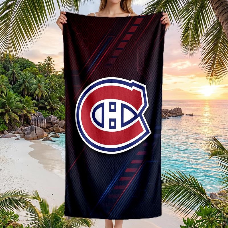 Montreal Canadiens Mode Strandtuch Tragbar Weich Schnelltrocknend Handtuch Für Schwimmen Camping Urlaub