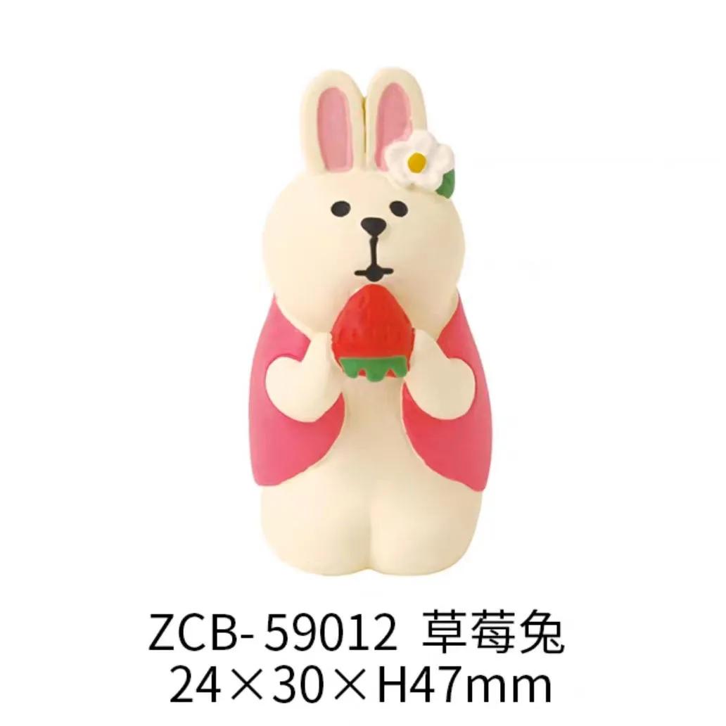 Japan Zakka Valentine s Day Strawberry Coffee Shop Mini Statue Bookshelf Decoration Collectible Home Decor Resin Craft Ornaments M