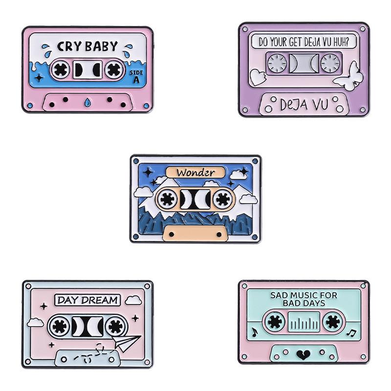 Character Charming Cartoon Alloy Brooch With Geometric Design For Personalized Fashion Accessories