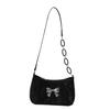 Underarm Bag for Women New Sweet Style Fashiable Single Shoulder Bag Popular Fashi Bow Chain Women's Bag