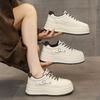 Leather Platform White Shoes Women's Autumn and Winter New Velvet Women's Shoes Casual Sports Shoes Heightening Versatile Board Shoes Women