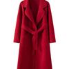 Double-Sided Fleece Wool Coat Women New Autumn Winter Belted Mid-Length Korean Loose Slim Fashion Outerwear