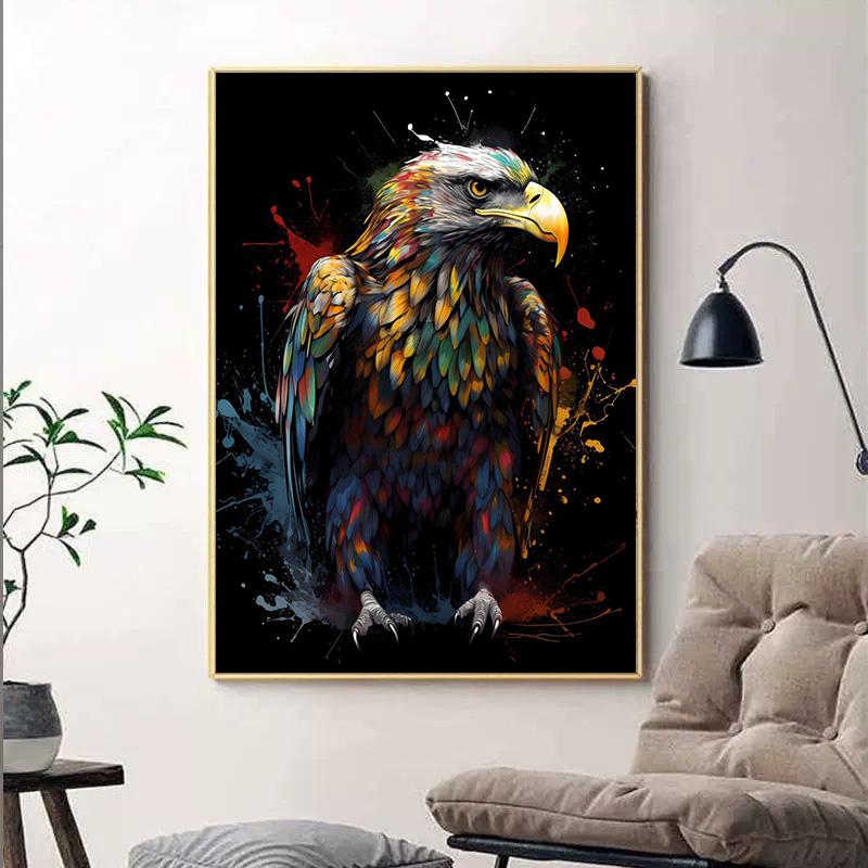 Meerkat Elephant Sea Otter Lion Colorful Animals With Drips Poster Canvas Painting Cute Animal Wall Art For Room Home Decor