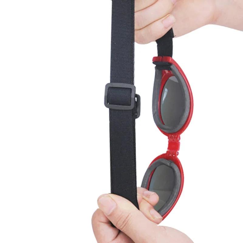 Adjustable Padded Dog Sunglasses Goggles Collapsible Pet Accessories for Medium Dogs Motorcycle Glasses