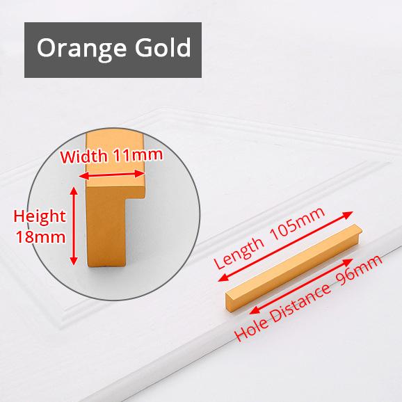 KAK American Style Black Cabinet Handles Gold T Bar Aluminum Alloy Kitchen Cupboard Pulls Drawer Knobs Furniture Handle Hardware