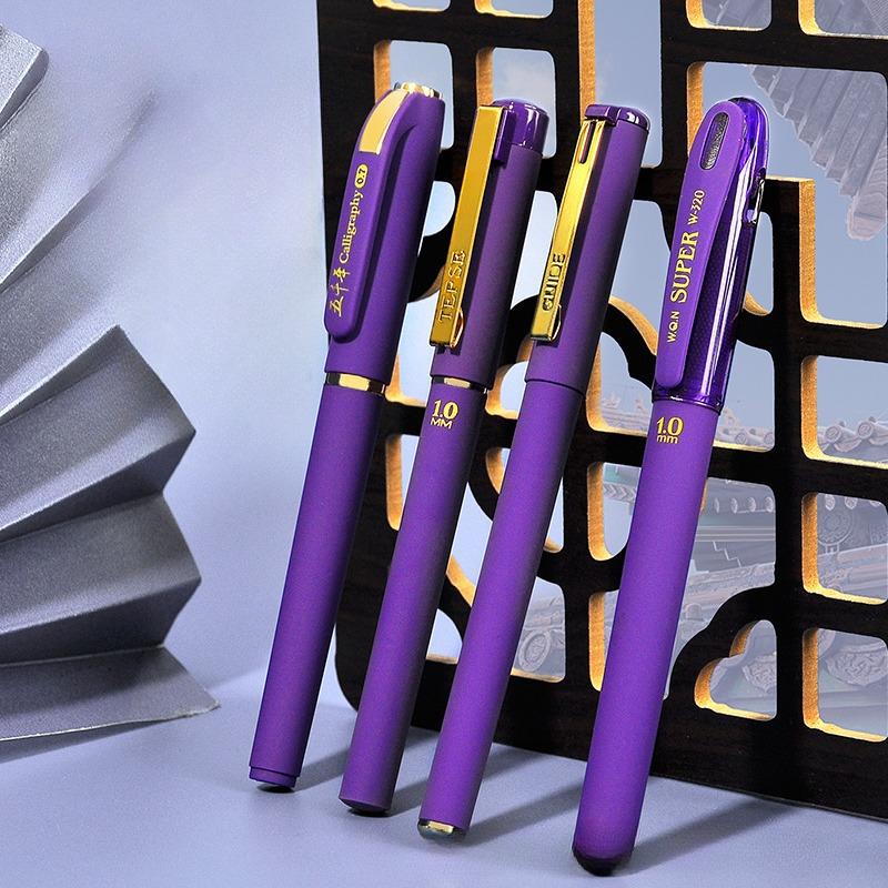 3ks fialová inkoustová gelová pera,, 1,0 mm, pro psaní, velkokapacitní náplň, kancelářské potřeby Back To Sochool