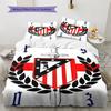 Juego de Edredón Ropa de Cama Atleti Funda de Edredón Funda de Almohada Decoración del Hogar Regalo de Cumpleaños (1 * funda nórdica + 2 * fundas de almohada, sin núcleo)