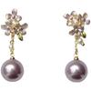 Pinkdudu Premium Lilac Resin Bead Earrings Luxury Minimalist Design Elegant Earrings Jewelry for Women Clip-On Earrings PD2325