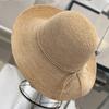 Handmade Raffia Shade Woman's Sun Hat Large Brim Foldable Straw Hat Summer Outing Seaside Beach