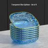 KANGMO Sapphire Blue Three-Compartment Bone Dishes, 8-Pack