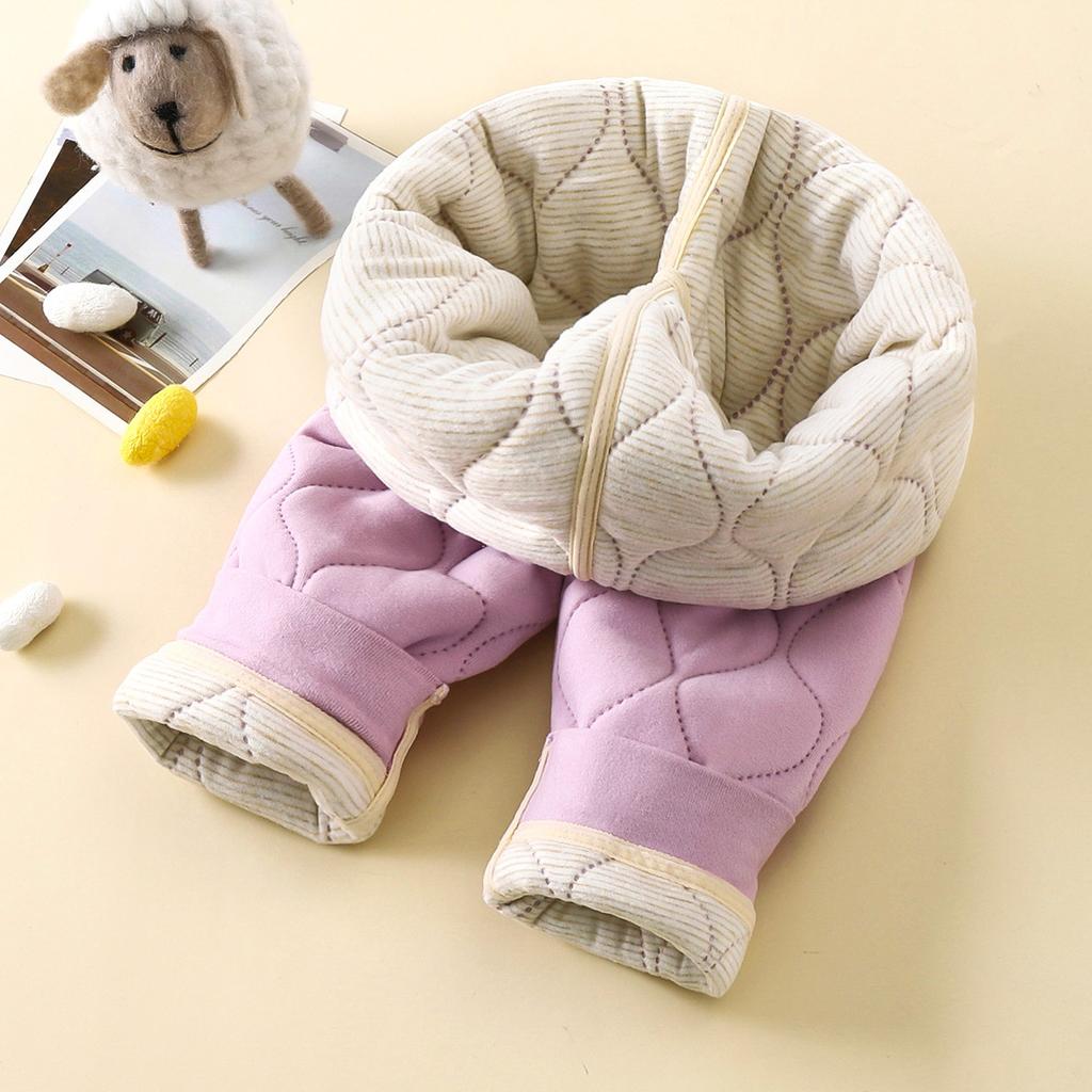 Barn Höst Vinter Varma Byxor Flickor Pojkar Innerfoder Varma Byxor Studenter Tonåring Vadderade Tjocka Byxor