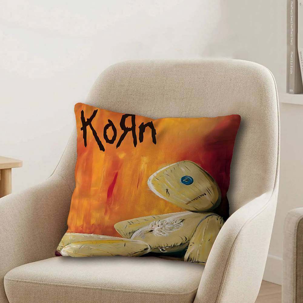 Metal Rock Band KKorn Cushion Cover Inches Farmhouse Decor Home Throw Pillow Covers for Couch Decorations