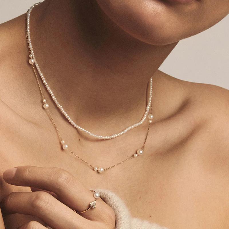 Coliere cu Perle din Oțel Inoxidabil 316L Brățări Foxanry Delicat Simplu Impermeabil Nuntă Mireasă Bijuterii Cadouri EL0080