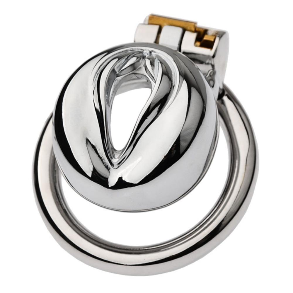 Metal Pussy Male Chastity Device Sissy Cock Cage Erotic Urethral Lock Penis Rings BDSM Adult Sex Toys for Men Chastity Belt