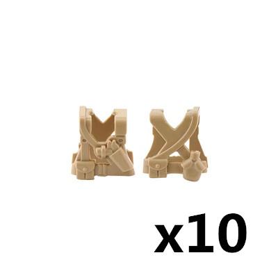 MOC US Soldiers Figure Vest Building Blocks Military Tactical Armor Army Bricks Weapons Accessories Toy Children J023
