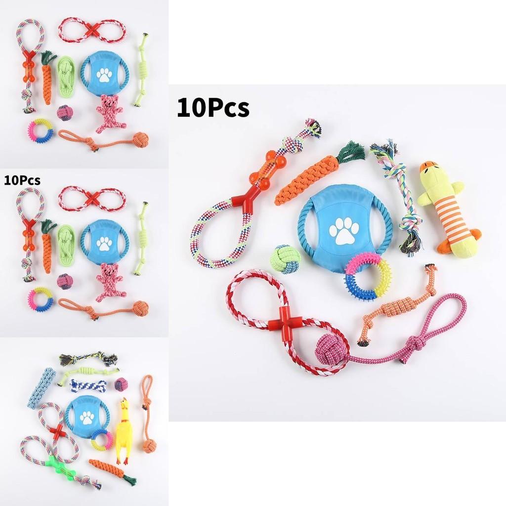 High-quality Cotton Rope Dog Toy Set With Durable Chew Balls For Playful Pets