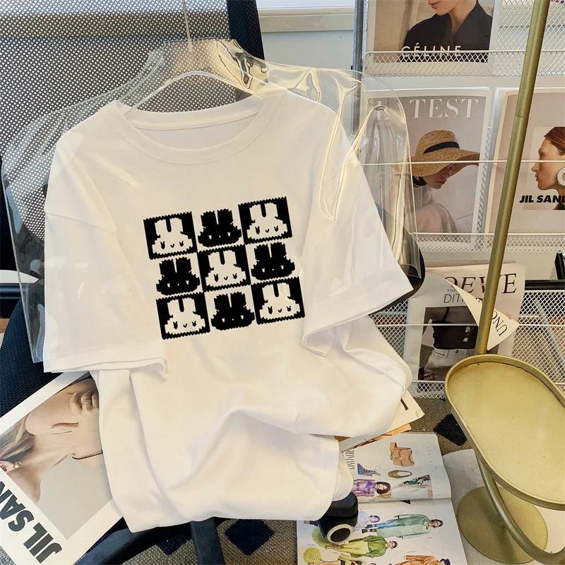 FeUnisex Unisexga Designer Tshirt Cartoon Print Pattern Tshirt Girl and Cute Casual Round Neck Minimalist Tourism Fashion Clothes