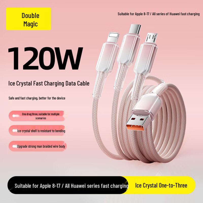 Beimo 120W 3-in-1 Multi-Device Braided Fast Charging Cable