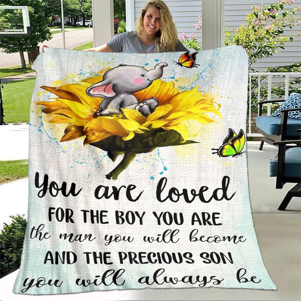 Personalized Letter Gift Soft Throw Blanket for Home Bedroom Sofa Travel Picnic Office Kids Cover HD Quality