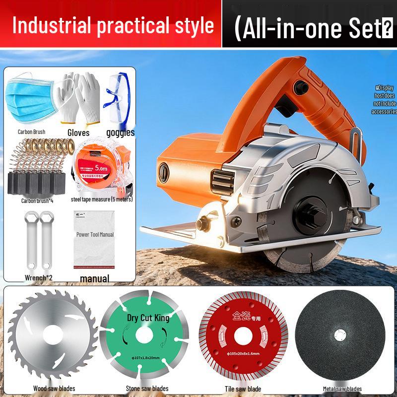 High-Power Multifunctional Handheld Electric Saw for Tile, Stone, Metal, and Woodworking