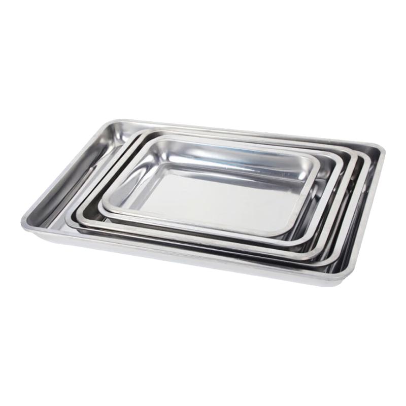 Stainless Steel Square Storage Tray 40x30x4.8cm Deep