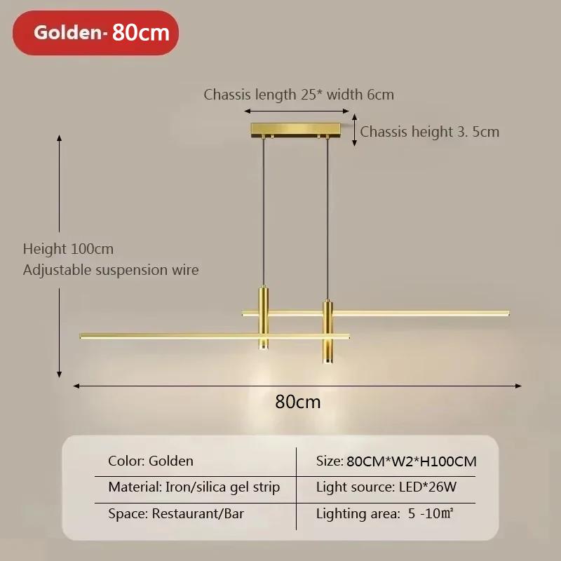 Intelligent Remote Control LED Long Pendant Light, Living Room Dining Room, 3-color Light, Home Decoration Indoor Lighting