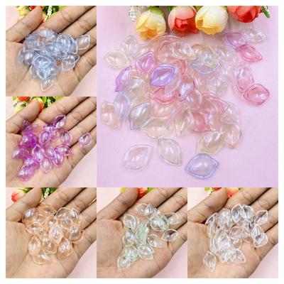 High Quality Creative Charms 200Pcs/set Beads Acrylic DIY Material Jewelry Making Leaves 13.3mm*19.6mm Pendant Powder Glitter Hair Earrings Jewelry