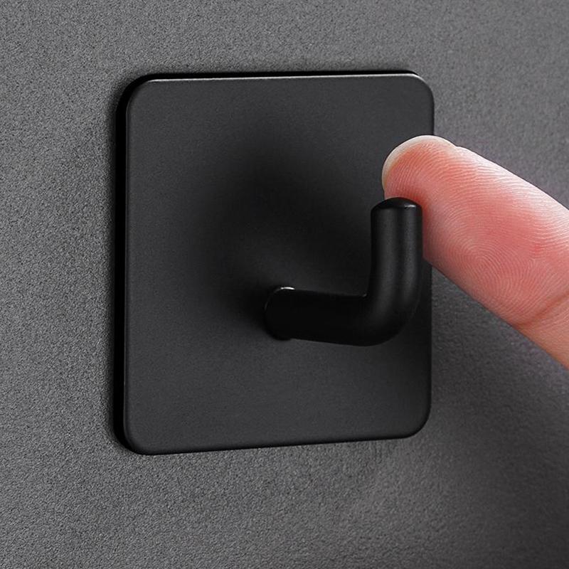 Rustfrie stålkroker Uten hulltaking Veggoppheng Sporløse Sterke Selvklebende Kroker Veggstativer Kleskroker Bak Badedørene